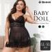  большой размер женский baby doll Ran Jerry sexy LL 3L 4L 5L T-back имеется 