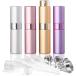 [4 комплект ] духи пульверизатор переносной Mini бутылка спрей заполняющий 8ml утечка нет для мужчин и женщин путешествие лиловый * Gold * розовый * серебряный 