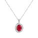  колье женский Cubic Zirconia красный крупный украшать модный lako-teoke- John подарок подарок свадьба 