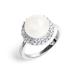  кольцо кольцо pave Cubic Zirconia pearl silver lako-teoke- John подарок подарок свадьба 