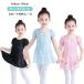  ballet girl Leotard ballet supplies Kids child short sleeves ballet Leotard Dance for children skirt attaching race floral print sheath ru pretty Dance wear rhythmic sports gymnastics 