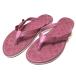  Louis Vuitton LOUIS VUITTON lady's tongs beach sandals Logo Raver leather pink declared size 37 1/2 approximately 24.0 used 