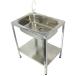  blue goat corporation stainless steel sink W600×D430mm garden sink ASN-601 faucet attaching 