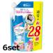 (6セット)レノア ハピネス アロマジュエル おひさまフローラルの香り つめかえ用 超特大サイズ 1300mL  柔軟剤 香りビーズ