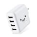  Elecom MPA-ACU13WF белый лицо USB розетка зарядное устройство всего 24W USB-A×4
