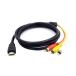 HDMI A/M TO RCA3 conversion cable gilding component cable tv video terminal 1.5m ((S