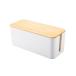  cable box white cover attaching table tap storage outlet storage code case mischief prevention ((S