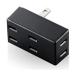  Elecom T-TR02-2300BK передний ответвление Triple ответвление черный 3 выход розетка ELECOM