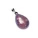 [1 пункт предмет ]Silver925* редкий симбиоз розовый турмалин in repido свет 25x19mm Drop подвеска с цепью _PC8657