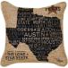 Manual Americana Collection Throw Pillow with Piping, 17 X 17-Inch, USA Texas from Pela Studios by Manual Woodworkers