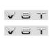 2pcs Chrome ABS Letter Number V6T Emblem for AUD Car Styling Fender Side Badge Discharge Logo Sticker