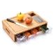 Prosumers Choice Wood Cutting Board - Bamboo Chopping Board with Food Container Organizer, Cheese Shredder,  Juice Groove - Perfectly for Veggie, Ch
