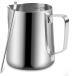 �~���N�W���O �~���N�s�b�`���[ 400ml/14oz �ڐ���t�� �X�e�����X�� �R�[�q�[���e�A�[�g�p �~���N�A���Ċ�W���O �h�����N�s�b�`���[�V���o�[-400ml