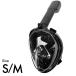 воздуховод "snorkel" маска full-face type одиночный камера 180 раз поле зрения для мужчин и женщин дайвинг элемент .. защитные очки спорт камера установка возможность простой оборудован чёрный S M