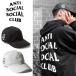 ANTI SOCIAL SOCIAL CLUB アンチソーシャルソーシャルクラブ キャップ 帽子 ローキャップ ロゴ WEIRD CAP メンズ レディース ブラック ホワイト