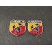  бесплатная доставка 557* abarth ABARTH*2 шт. комплект машина стикер эмблема черный plate алюминиевый крыло значок наклейка чуть более склеивание сила 