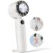  white handy fan mobile electric fan SHISHAMO cooling plate attaching electric fan 5000mAh high capacity battery the longest 20 hour continuation use 1 second cold sensation 3 -step air flow adjustment in stock / neck ../ desk electric fan 