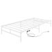 Color: белый LunarLight steel труба bed одиночный, розетка + с подсветкой "дышит" долговечность тихий звук крепкий кроватная рама выдерживаемая нагрузка 400kg bed внизу место хранения сборка 