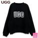 UGG UGG тренировочный LOGO CREWNECK 1171477 черный reti- стрейнер вырез лодочкой Logo тренировочный тянуть over длинный рукав обратная сторона ворсистый защищающий от холода casual 