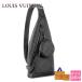  Louis Vuitton monogram LOUIS VUITTON bag men's body bag car f leather monogram * Shadow Duo * sling bag black M21890