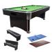  бильярдный стол стол для бизнеса для бытового использования 7 футов 3in1 мяч возврат JBS Black Knight черный ночной столик верх теннисный стол, место хранения type bench имеется 