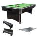  бильярдный стол стол для бизнеса для бытового использования 7 футов 2in1 мяч возврат JBS Black Knight черный ночной столик верх, компактный место хранения type bench имеется 