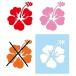  Hawaiian sticker all 4 color hibiscus original Hawaiian seal car bike bicycle fla hula dance Hawaii lovely stylish 