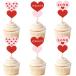 Keaziu 24 упаковка Valentine капкейк topa- Rav сладкий капкейк pick двойной Rav свадьба Propo -z. примерно свадебный душ 