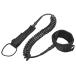 TRIWONDER ���[�V���R�[�h �V���[�g�{�[�h�p �T�[�t�B���R�[�h ���[�V�� �e���R�C�� SUP Surfboard Leash (�u���b�N)