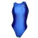[SWIMON].. купальный костюм женский девушки 700 задний Zip вода лампочка модель одноцветный синий глянец металлик N1 - ikatto 