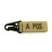 CONDOR 239A+498 BLOOD TYPE KEY CHAIN ( 1PCS / PACK ) A POSITIVE, COYOTE BROWN