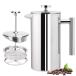  French Press coffee Press 350ml Cafe Press aero Press s portable coffee French Press coffee maker stainless steel two -ply filter silver 