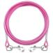 XiaZ собака для тросик Lead 3m розовый легкий no. 2 поколение покрытие обработка 4-5mm маленький диаметр кабель устойчивый к коррозии kalabina блокировка имеется мощный фиксация маленький 