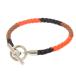  как новый Hermes g Rena n кожа orange Brown черный серебряный металлические принадлежности браслет аксессуары 0991 HERMES