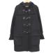  Burberry проверка шерсть / поли amido черный полупальто "даффл коут" чёрный 0600 BURBERRY
