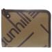  Dunhill багаж парусина Zip folio кожа Brown клатч чай 0938 Dunhill мужской 