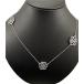  Chanel U18633 длинный колье черепаха задний pave бриллиант K18WG серебряный металлические принадлежности CHANEL