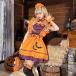  готовая одежда Halloween orange Halloween костюмированная игра женский s pre маскарадный костюм женский фартук ( АО )C&amp;J лента-ободок костюм симпатичный для взрослых One-piece 