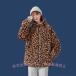  мутон жакет мужской женский леопардовая расцветка Leopard рисунок блузон боа жакет толстый мужской жакет акционерное общество . Zip выше блузон с капюшоном .pa