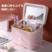  ящик для косметики cosme box косметика место хранения box макияж кейс пыленепроницаемый водонепроницаемый LED свет уборная C&amp;J ванная большая вместимость крышка имеется бардачок настольный место хранения подставка День матери удобный 