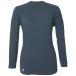 chomo Ran ma женщина длинный рукав круглый вырез внутренний темно-синий M L LL 3 вид из 1.