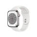 Apple Watch Series 8 GPS+Cellular модель 45mm MNKE3J/A [ серебряный нержавеющая сталь кейс / белый спорт частота ]