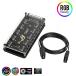 ARGB ответвление rgb ступица 3 булавка 12 way сплиттер 5V 3 булавка RGB LED сплиттер The - панель такой же период вентилятор свет контроллер двусторонний с клеем .