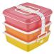 T-WORLDs tuck тип пикник кейс прямоугольник 3 уровень розовый L [Colors( цвет z)] 4059