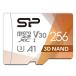 シリコンパワー microSD カード 256GB class10 UHS-1 U3 対応 最大読込100MB/s 4K対応 Nintend