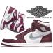 NIKE AIR JORDAN 1 RETRO HI OG bordeaux/metallic silver-white 555088-611 �i�C�L �G�A�W���[�_�� 1 ���g�� �n�C �{���h�[ ���C�����b�h ���^���b�N�V���o�[