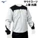  Mizuno костюм-сауна рубашка . количество надеты раунд шея круглый вырез верхняя одежда только silver gray × черный тренировка разогрев departure пот MSSRN-ST-SGRBLK