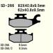 SD-266 Wolverine 06-10 YFM450FX YAMAHA �쥸��� �ꥢ �֥졼���ѥå� �٥���