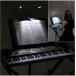 OsAtNb 8 LED пюпитр свет двойной head книжка свет чтение лампа светильник с зажимом тип аккумулятора черный настольное освещение usb подача тока яркость регулировка 3