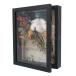 GraduationMall 20x25cm дерево Shadow box рама стекло дверь дисплей кейс,linen задний .6 палочка булавка,1.5 дюймовый 